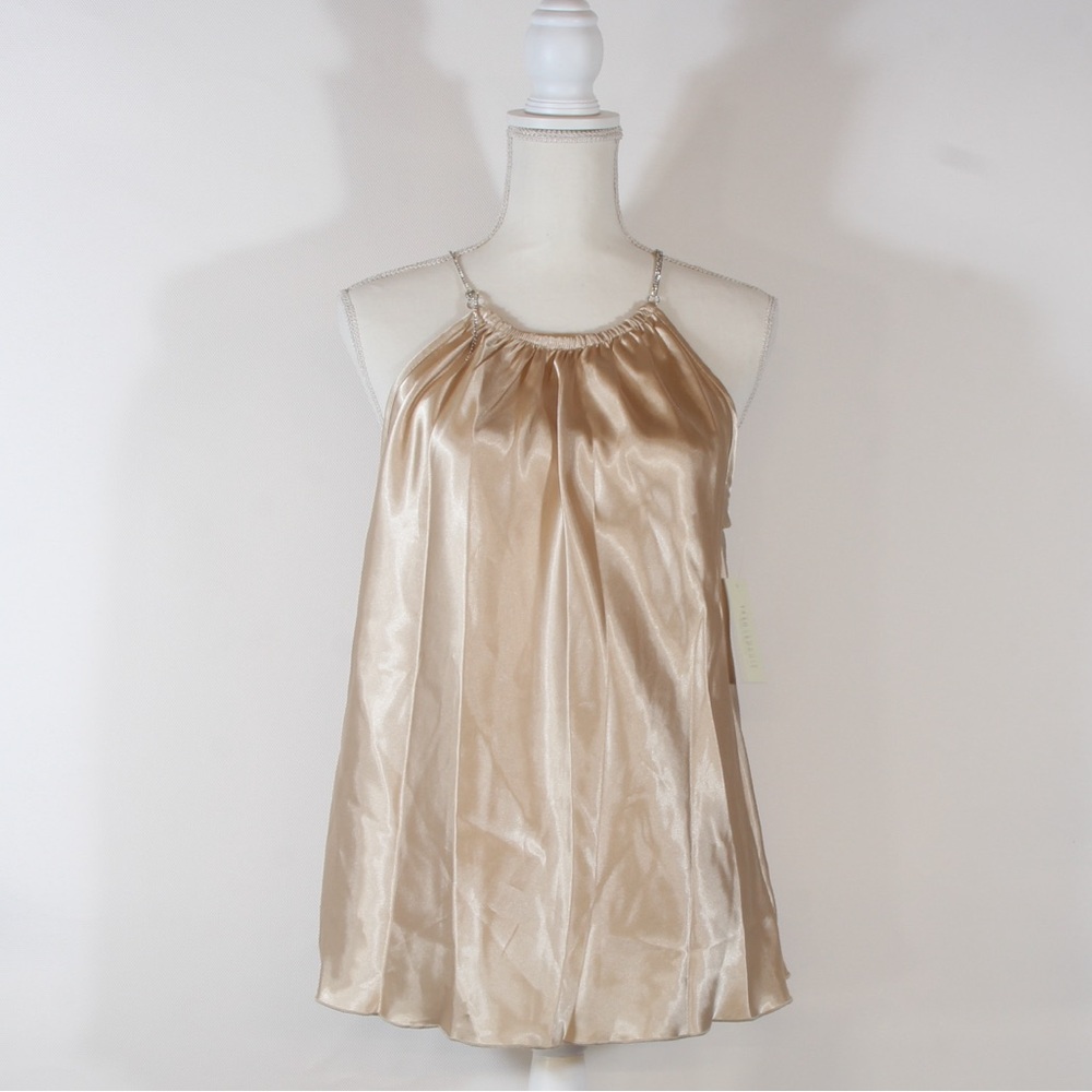 Tash + Sophie Satin Light Blush A-Line Shirt NWT